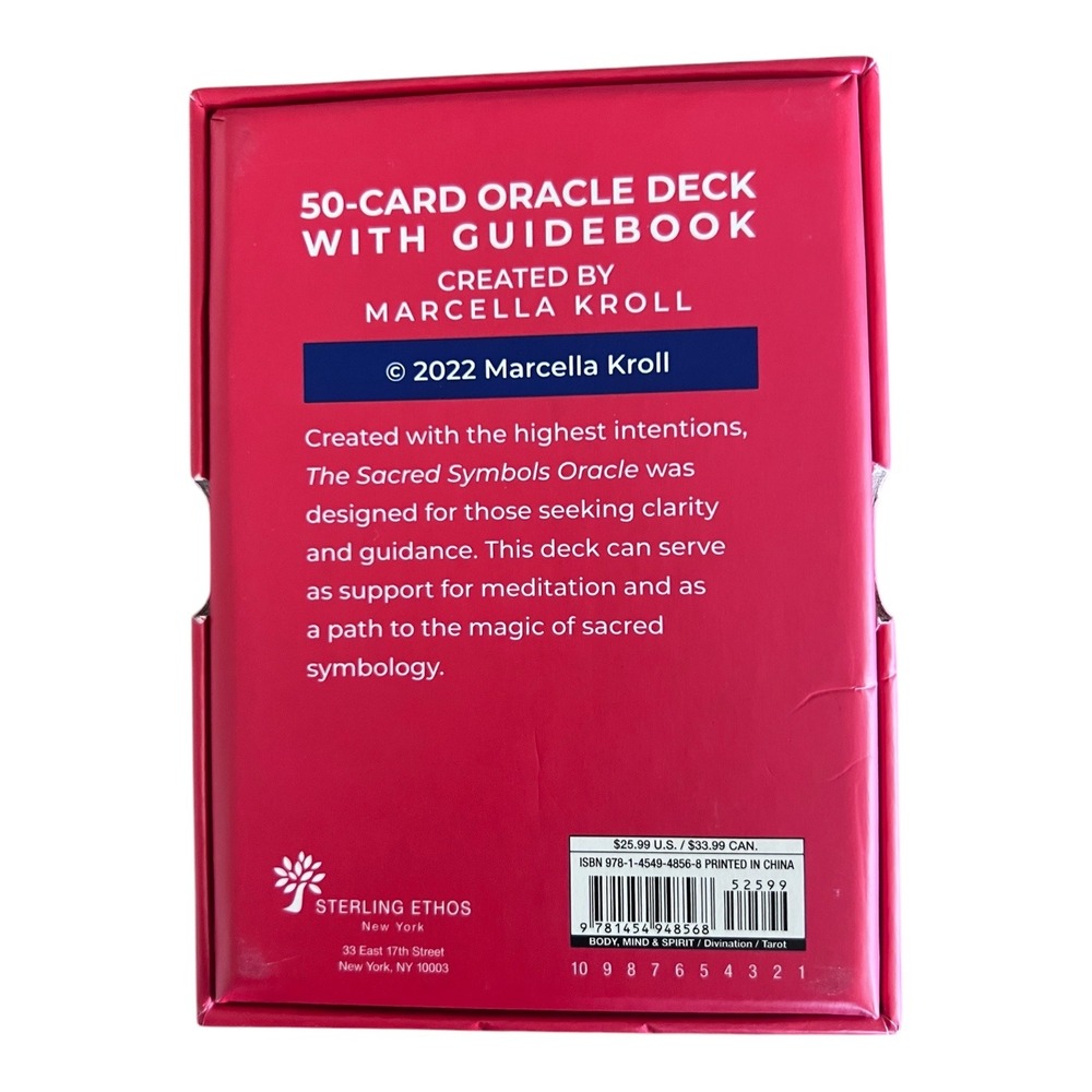 Sacred Symbols Oracle Deck Marcella Kroll 50 Cards Guidebook Sterling Ethos 2022 - Picture 3 of 5